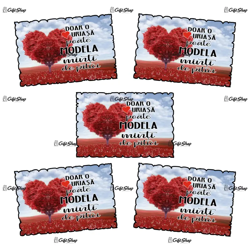 Doar o inima uriasa poate modela minti de pitici, magnet frigider mgs059